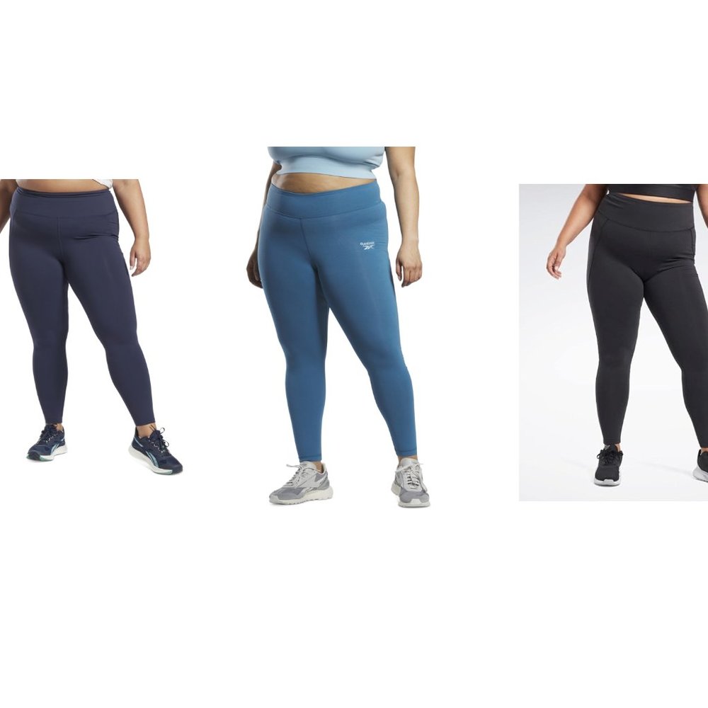 NWT Reebok Women's Lux High-Rise Leggings Multicolor Plus Sizes 1X-4X $40 K397